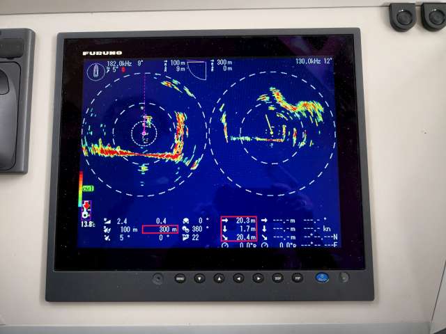 Performances du sonar KDS-6000BB dans 5m d'eau